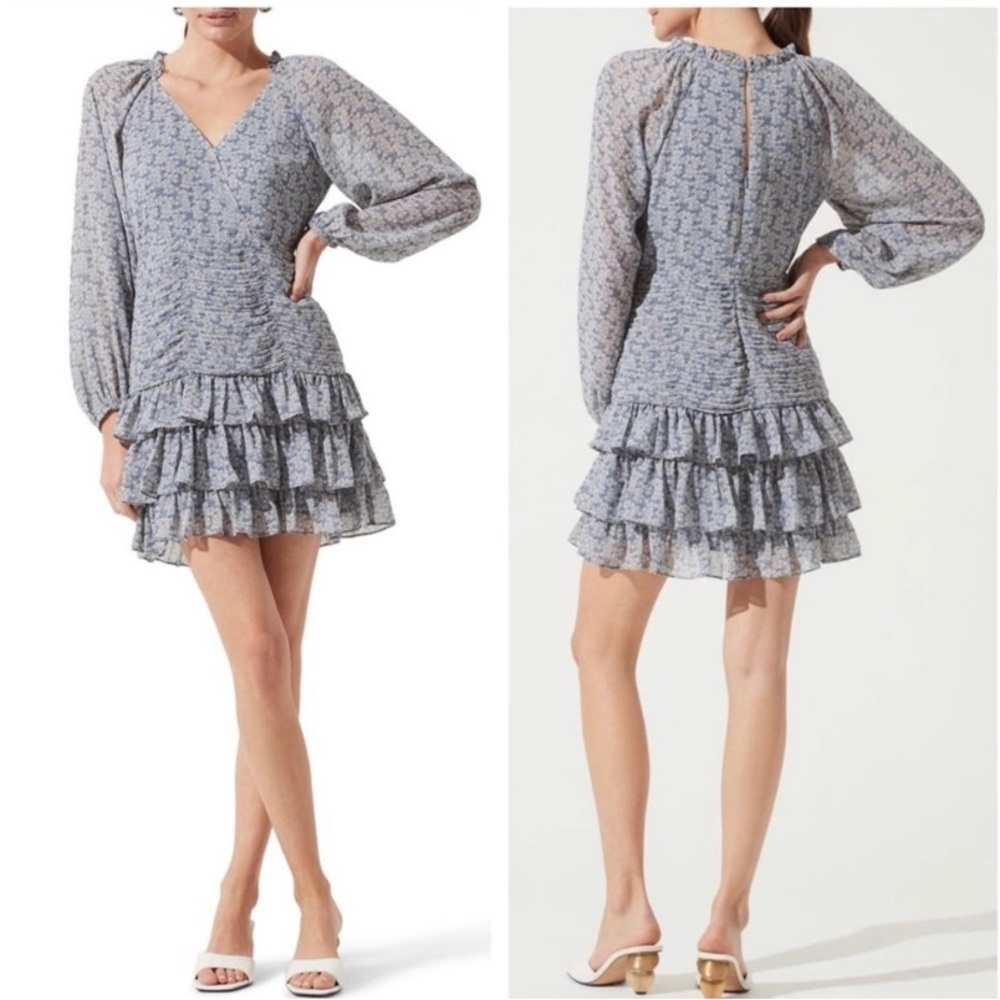 ASTR The Label Tiered Ruffle Mini Dress